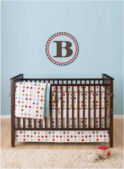 Initial Wall Decal with Dots