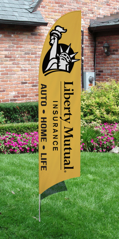 LIBERTY MUTUAL 10.5' FEATHER FLAG