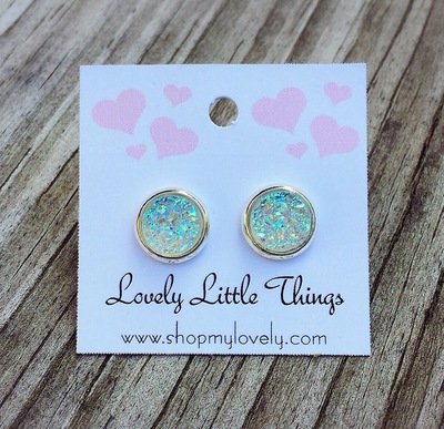 8mm Clear Studs with Silver Setting