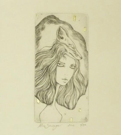 "Totem" limited edition etching by Alice Savage