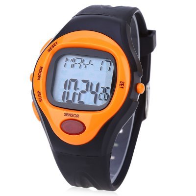 Sporty Pulse Heart Rate Monitor Calories Counter Fitness Watch Chronograph, Alarm 5 Fun Exciting Colors!