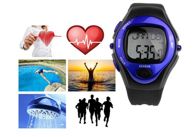 Sporty Pulse Heart Rate Monitor Calories Counter Fitness Watch Chronograph, Alarm 5 Fun Exciting Colors!