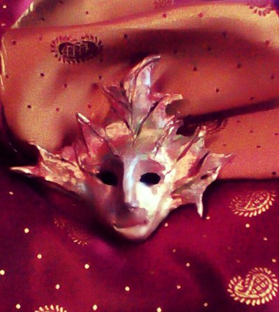 Fairy face leaf pendant, OOAK fairy,Leaflings