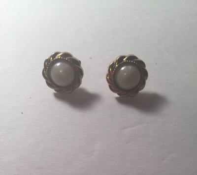 Vintage Button Earrings