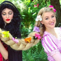 P344 DRESS AND CLOAK Mother Gothel Rapunzel Tangled PRINCESS PARTY COSPLAY COSTUME  - Thumbnail 1