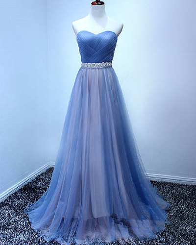 Beautiful Tulle Handmade Sweetheart Prom Dresses,Strapless Prom Dresses,Long Prom Dresses 2016, Prom Gowns 2016, Evening Dresses,PD3900265