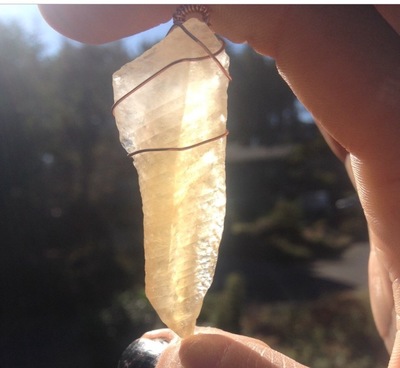 Honey Calcite Pendant