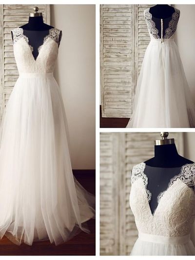 Lace and Tulle Wedding Dress pwd0003