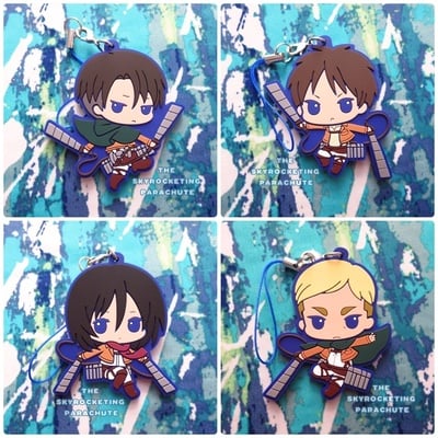 Shingeki no Kyojin / Attack on Titan - Rubber Strap - Eren Yeager / Mikasa / Erwin Smith / Jean Kirstein / Armin Arlert / Sasha Blouse / Levi -