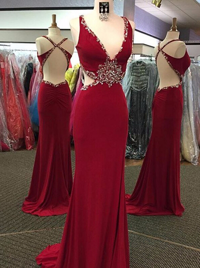 Sexy Long Dress For Prom Evening Party Gown 1272