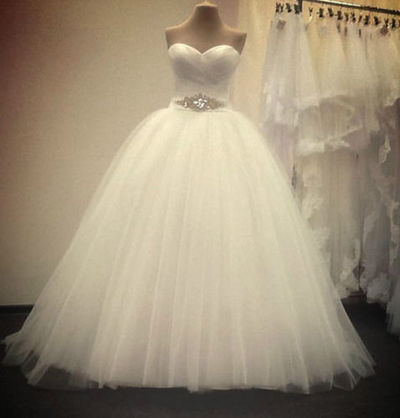 Sweetheart Tulle Wedding Dress pwd0017