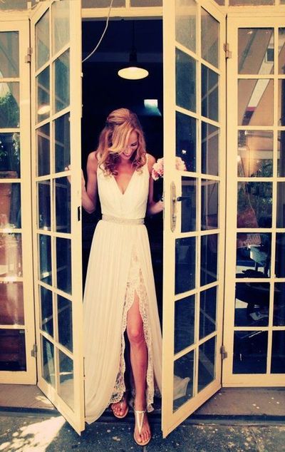 Bohemian Lace Wedding Dress pwd0028