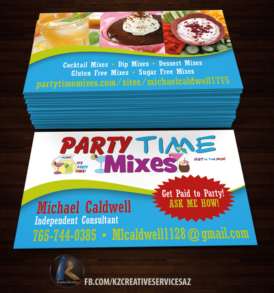 Party Time Mixes Business Cards style 3
