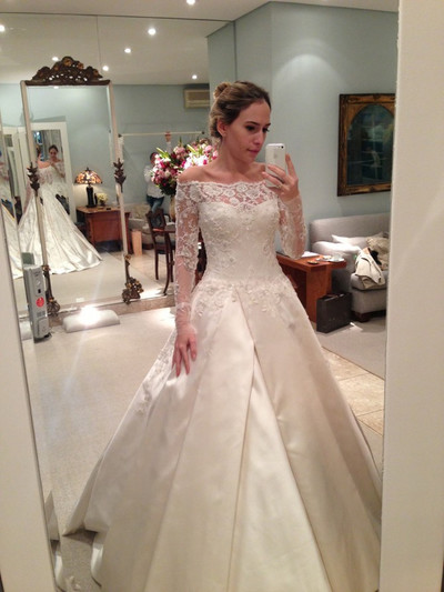 Strapless Lace and Satin Wedding Dress pwd0034