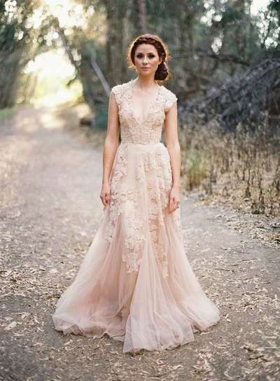 Strapless Lace and Tulle Wedding Dress pwd0053