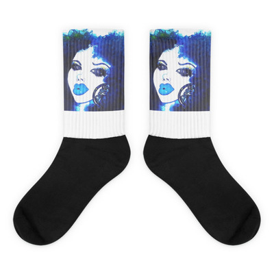 AfroBlues Black Foot Socks