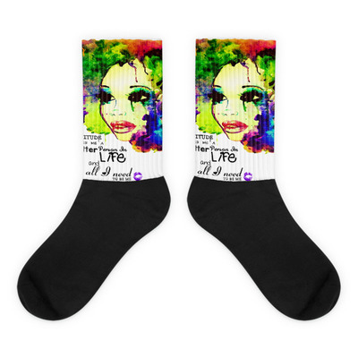 AutumnFro Splatter Black Foot Socks