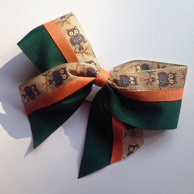 Dark Green, Burlap Owls, and Glitter Orange