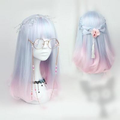 Pink Blue Gradient Wig