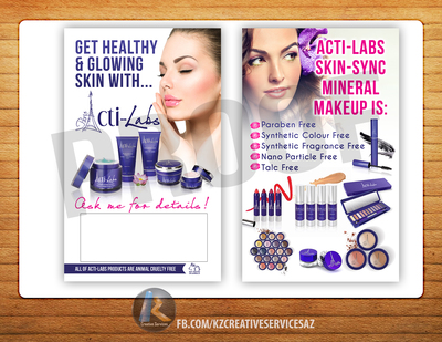 Acti-Labs 3x5 mini BLITZ CARDS - Skin Care & Cosmetics
