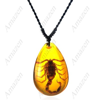Crystal Amber Necklace SCORPION