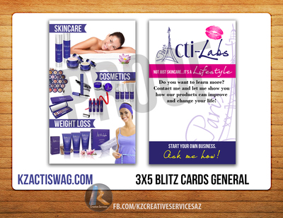 Acti-Labs 3x5 mini BLITZ CARDS - General