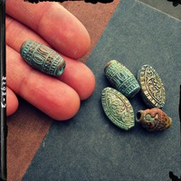 Fancy Patterns Spacer Beads with Aged Finish, 5 pcs - Thumbnail 3