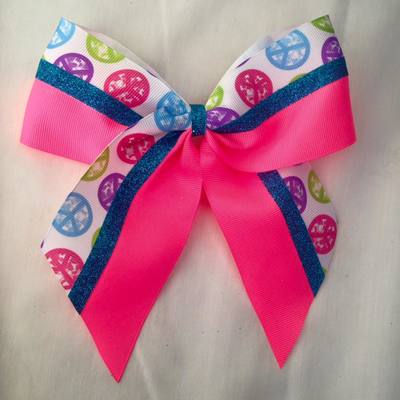 Hot Pink, Colorful Peace Signs, and Glitter Teal