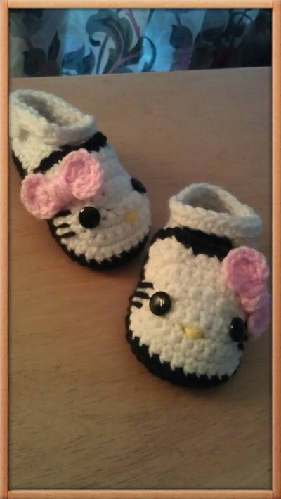 Crocheted Kitty shoes