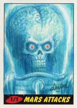 MARS ATTACKS Return Sketch Card - Blue