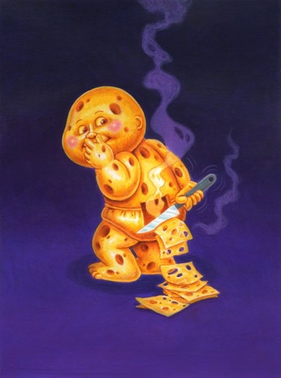 #93 Cheese LOUISE / LIN Berger Final Art - Garbage Pail Kids BNS2