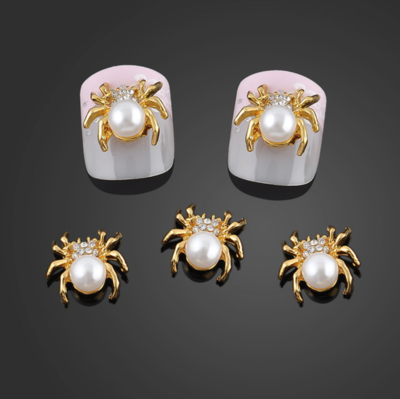 Pearl Spider w/ Gems- Gold