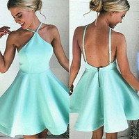 Lovely mint green homecoming dress,short prom dress for teens - Thumbnail 1