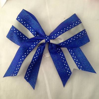 Royal Glitter and White Dots with Light Grey Glitter