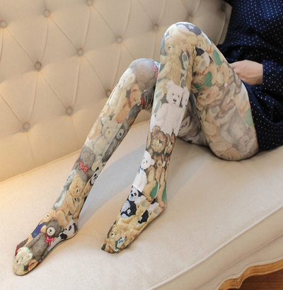 Harajuku Kawaii Teddy Bear Tights