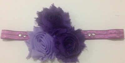 Shabby Flower Headbands (Triple)