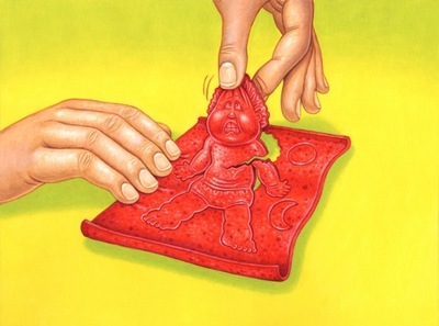 #73 Roll-Up RALPH / FRANK Fruit Final Art - Garbage Pail Kids BNS2