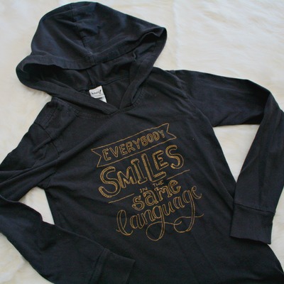 Everybody smiles in the same language infant & toddler jersey pullover,graphic t-shirt, infant shirt, toddler shirt - Thumbnail 3