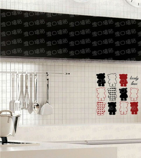 Cute Bear with Love Adorable Design Free Style Room DIY Decal Home Decoration