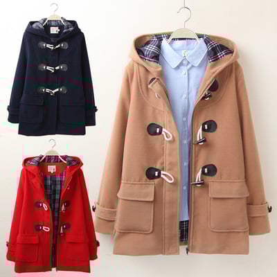 Harajuku College wind Horn buttons jacket