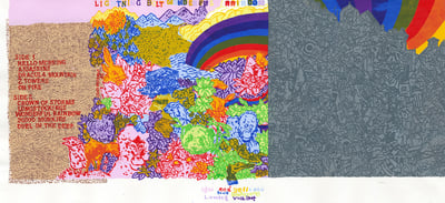 LIGHTNING BOLT WONDERFUL RAINBOW SILKSCREEN COVER