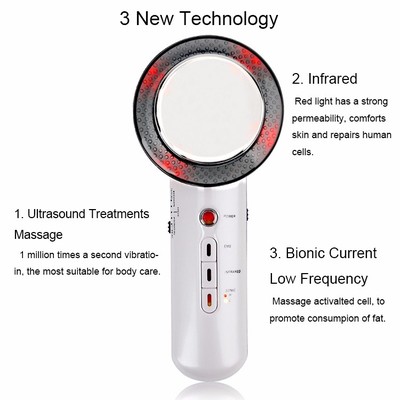 Personal Health Anti Cellulite Massager 3in1 Ultrasonic+Infrared+EMS for Home Use
