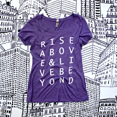 Rise Above & Live Beyond Women's Triblend Scoop Neck