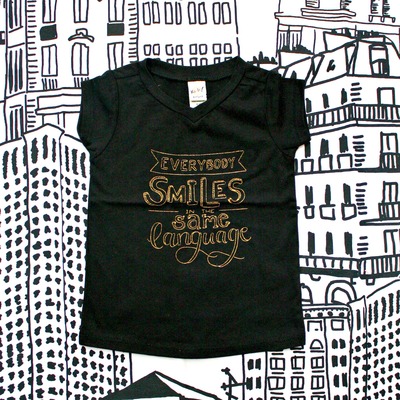 Everybody smiles in the same language kids t-shirt,graphic t-shirt, infant shirt, toddler shirt - Thumbnail 5