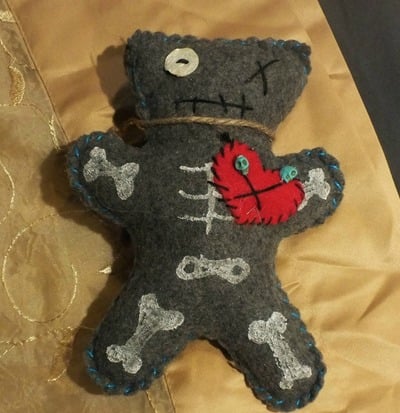 "LIttle Buttheads" handmade Voodoo Doll ornament by Kat Anderson