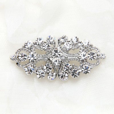 FREE SHIP - Vintage Style Rhombus Rhinestone Crystal Closure Hook and Eye Clasp