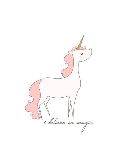 Unicorn - I Believe in Magic Print