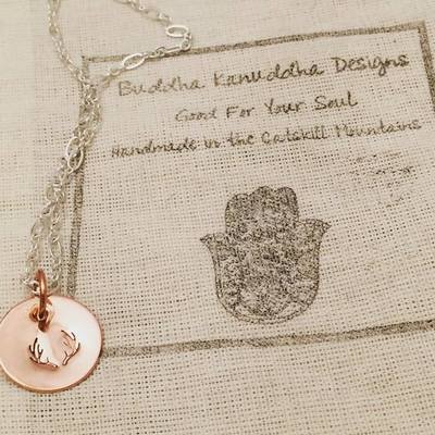Deer Widow Hand Stamped Necklace