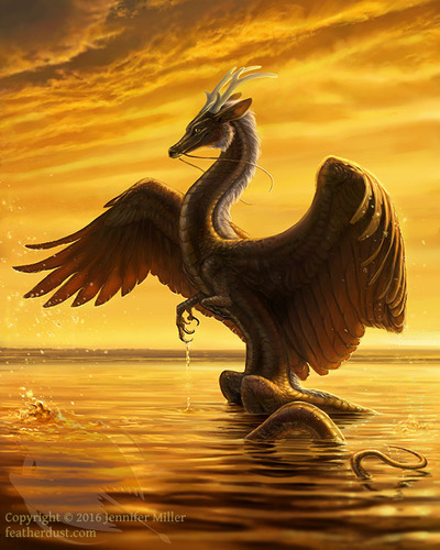 8x10 "Hikaru" Fantasy Dragon - Print