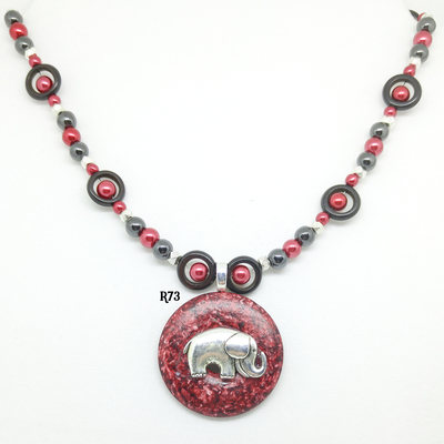 Red elephant necklaces (2 styles) - Thumbnail 1